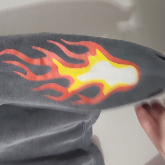 Graphic Hoodie with Colorful Love Design fits aprox M see measurments top flaws - Picture 5 of 10